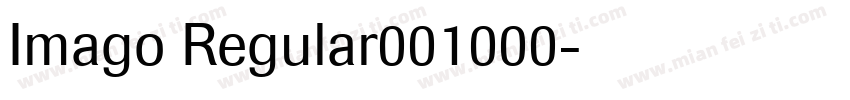 Imago Regular001000字体转换